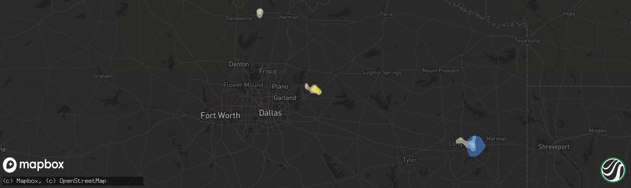 Hail map in Royse City, TX on August 30, 2019