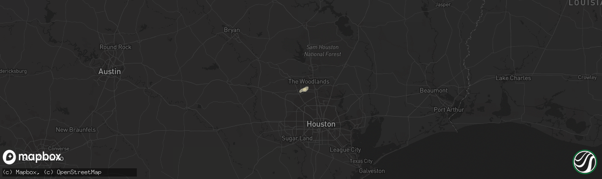 Hail map in Tomball, TX on August 30, 2019