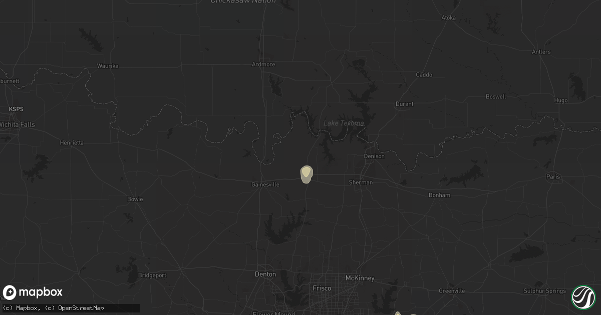 Hail map in Whitesboro, TX on August 30, 2019