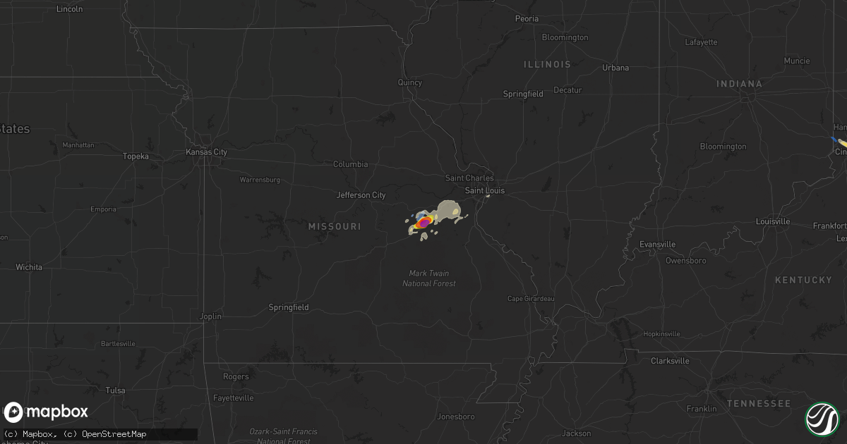 Hail map on August 30, 2019