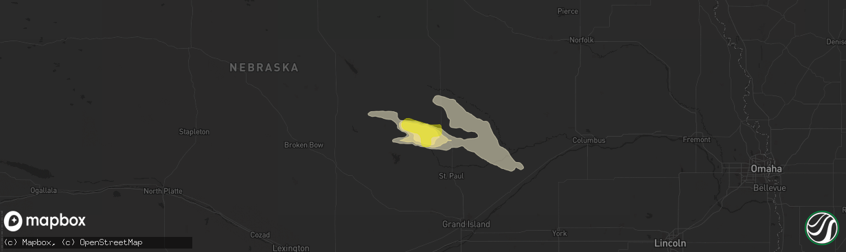 Hail map in Scotia, NE on August 30, 2020