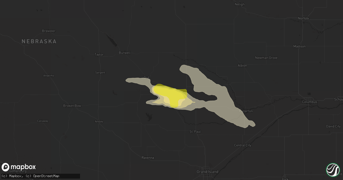 Hail map in Scotia, NE on August 30, 2020