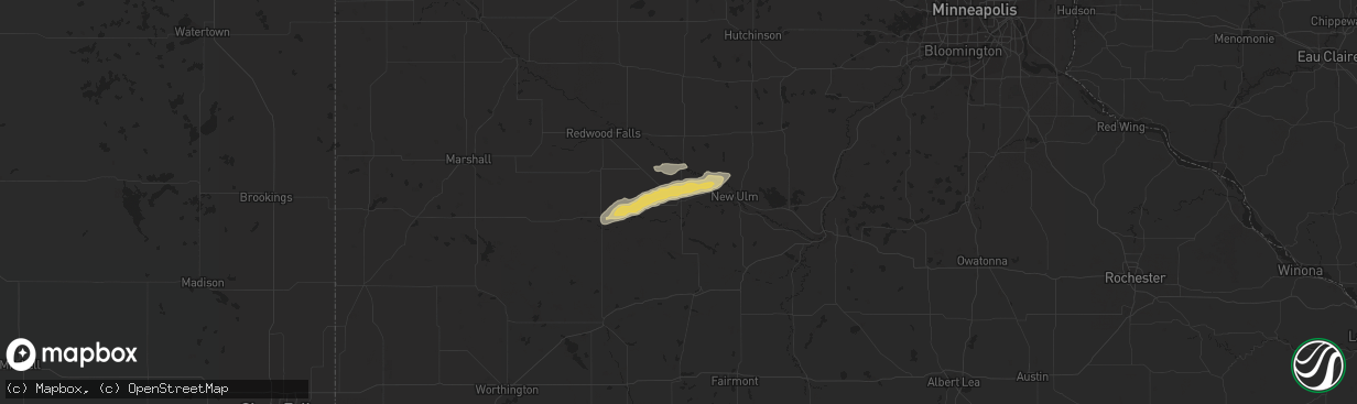 Hail map in Sleepy Eye, MN on August 30, 2020