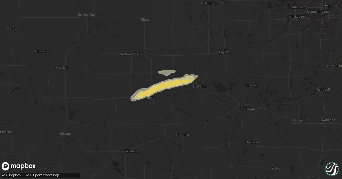 Hail map in Sleepy Eye, MN on August 30, 2020