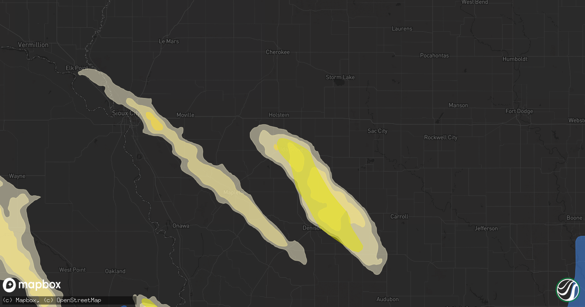 Hail map in Ida Grove, IA on August 30, 2021