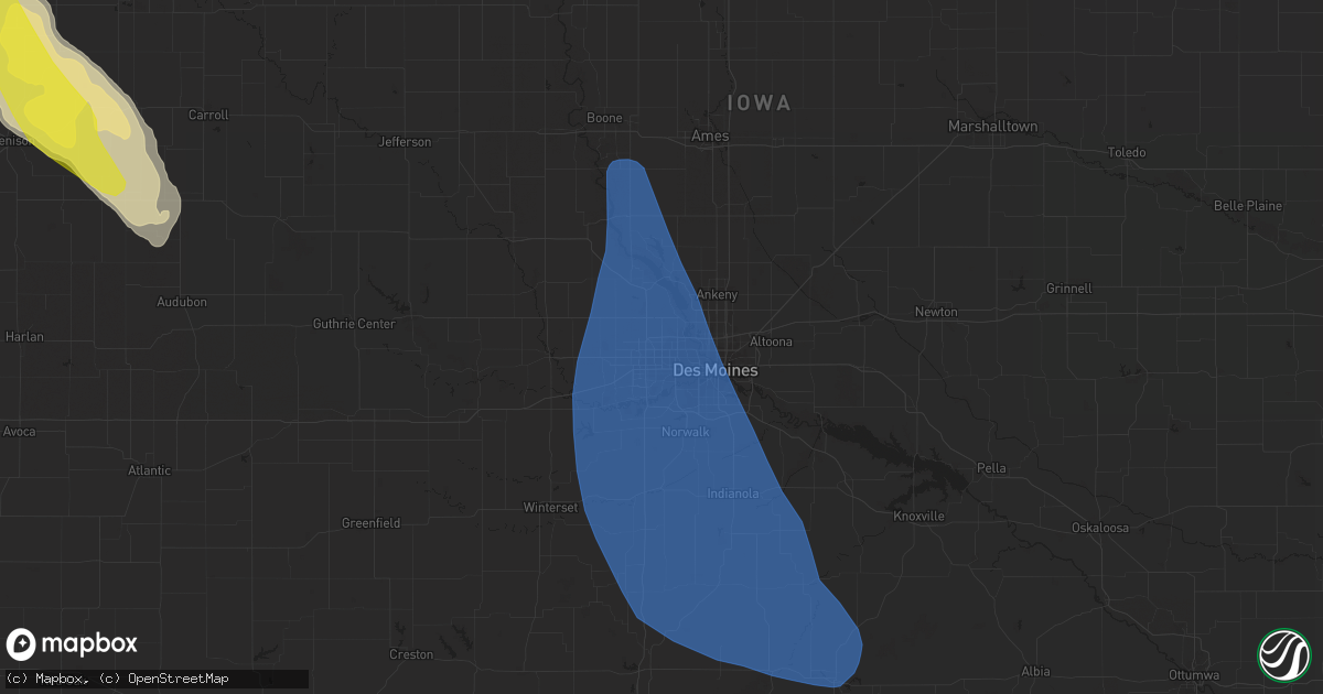 Hail map in Urbandale, IA on August 30, 2021