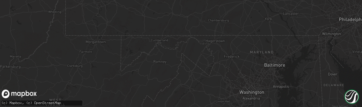 Hail map in Burlington, VT on August 30, 2022