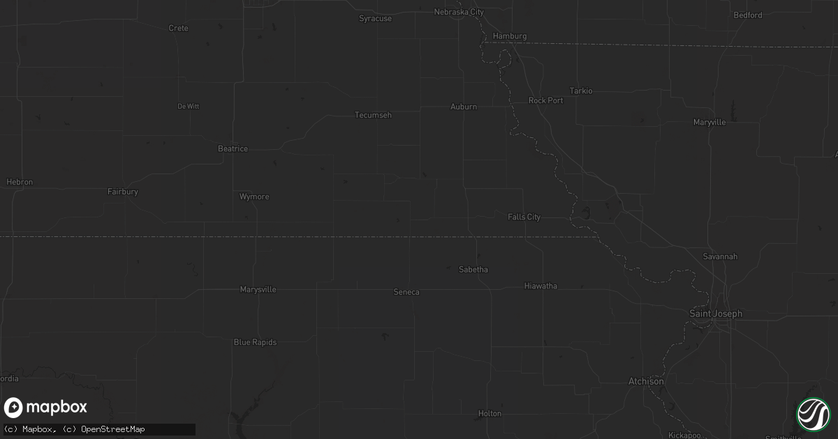 Hail map in Kinsey, MT on August 30, 2023