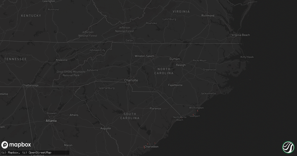 Hail map in North Carolina on August 30, 2023