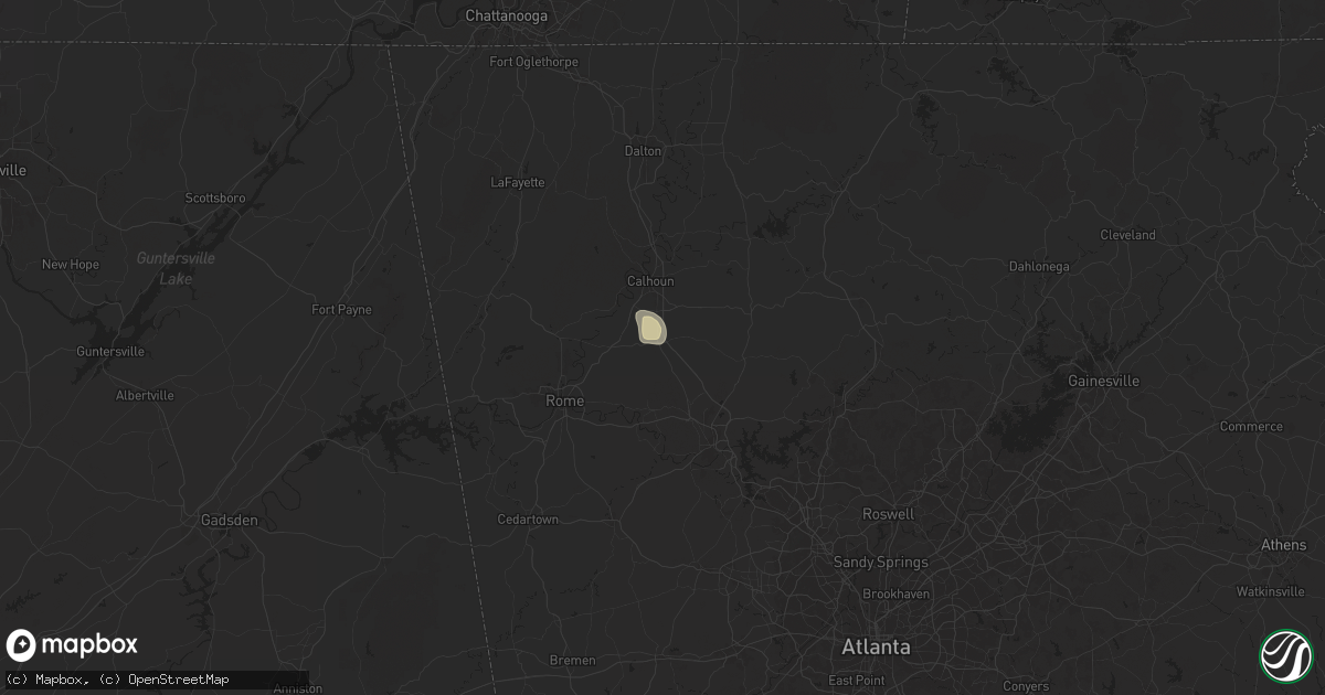 Hail map in Adairsville, GA on August 30, 2024