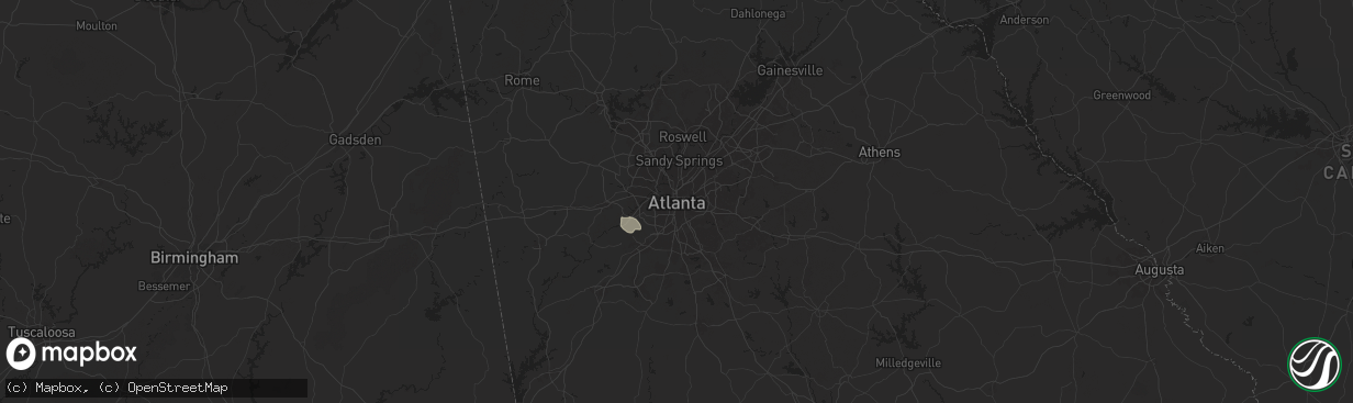 Hail map in Atlanta, GA on August 30, 2024