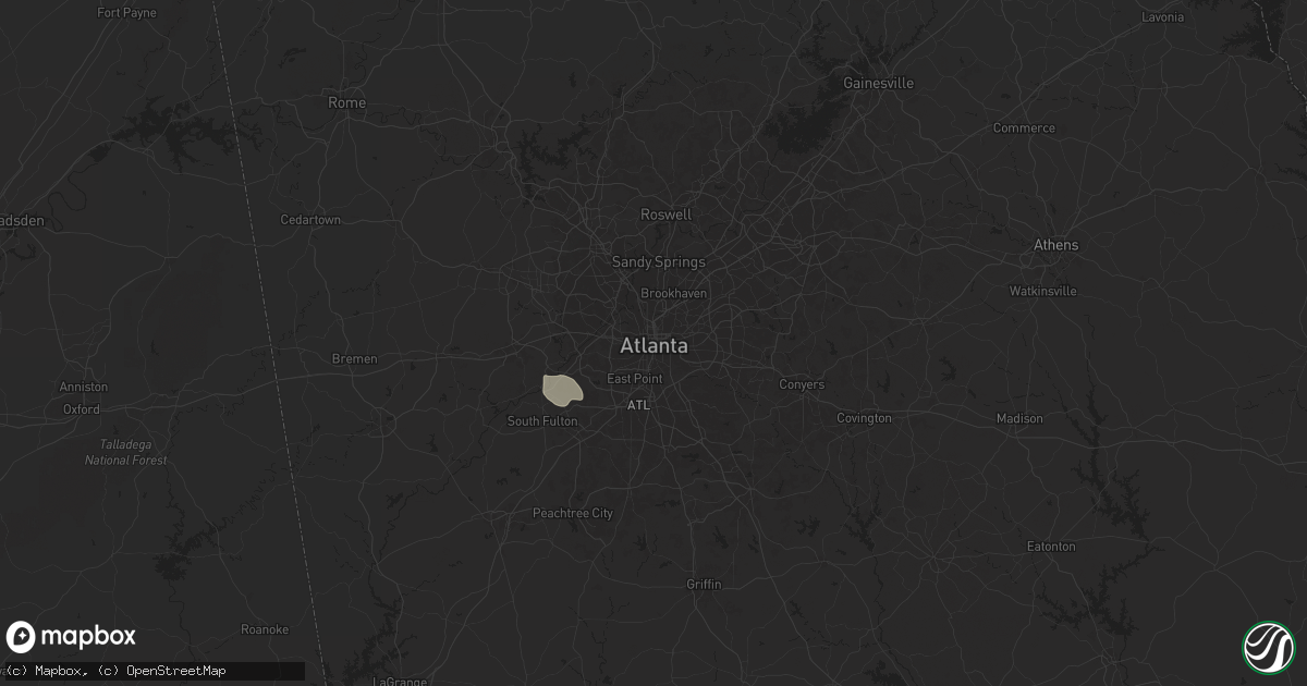 Hail map in Atlanta, GA on August 30, 2024