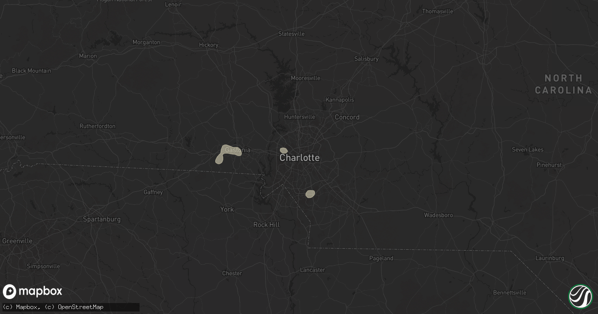 Hail map in Charlotte, NC on August 30, 2024