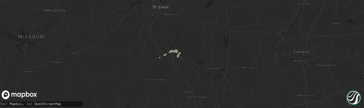 Hail map in Chester, IL on August 30, 2024