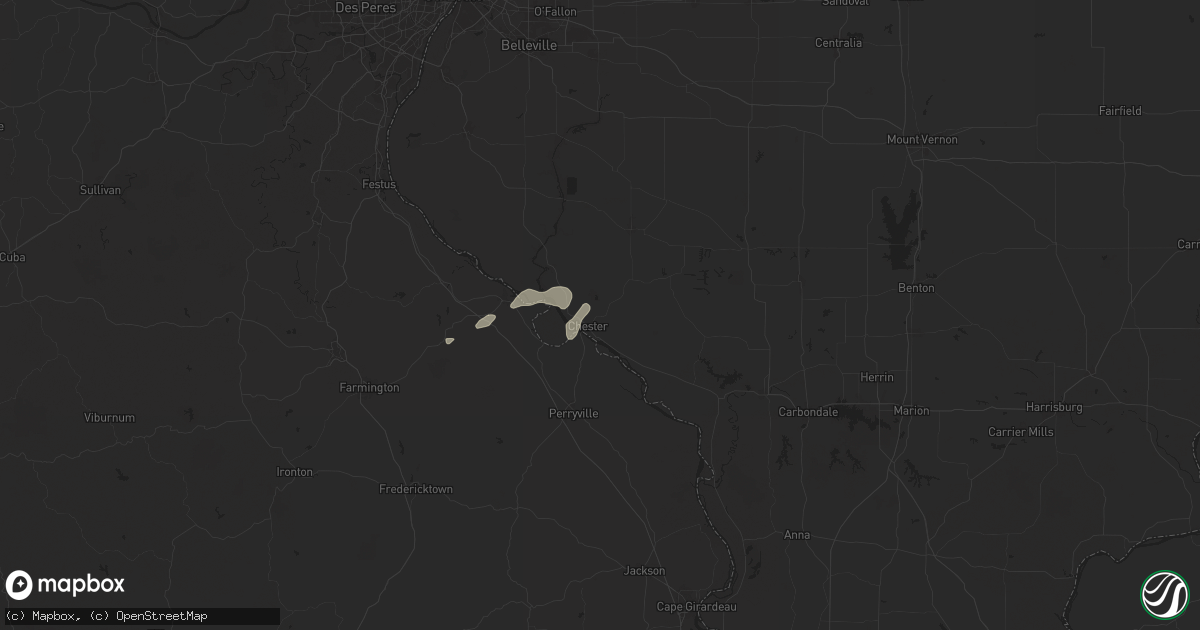 Hail map in Chester, IL on August 30, 2024