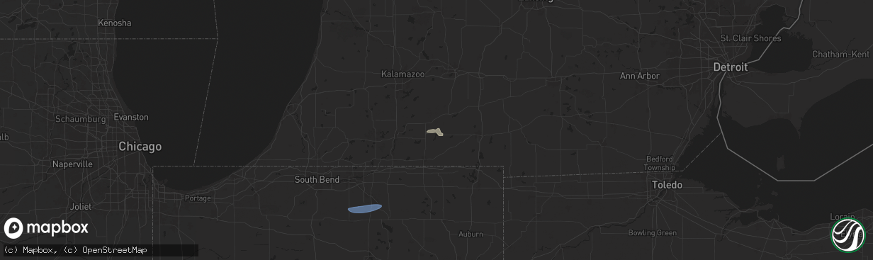 Hail map in Colon, MI on August 30, 2024