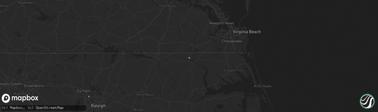 Hail map in Como, NC on August 30, 2024