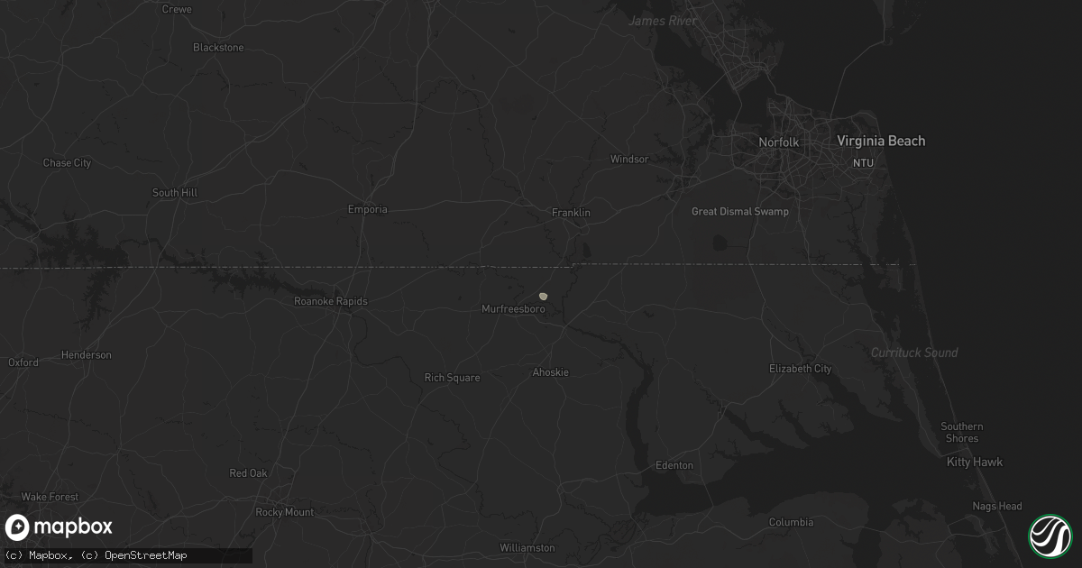 Hail map in Como, NC on August 30, 2024