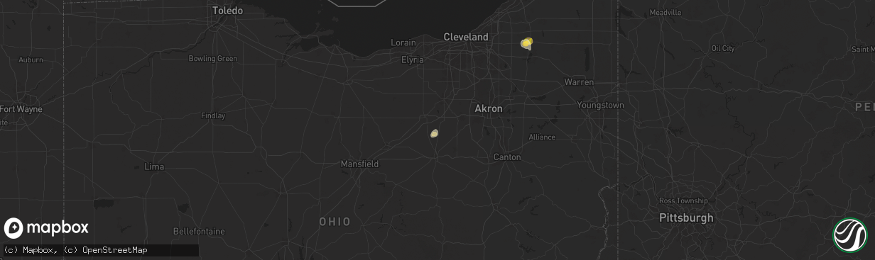 Hail map in Creston, OH on August 30, 2024