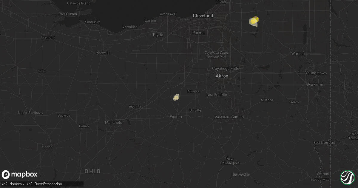 Hail map in Creston, OH on August 30, 2024