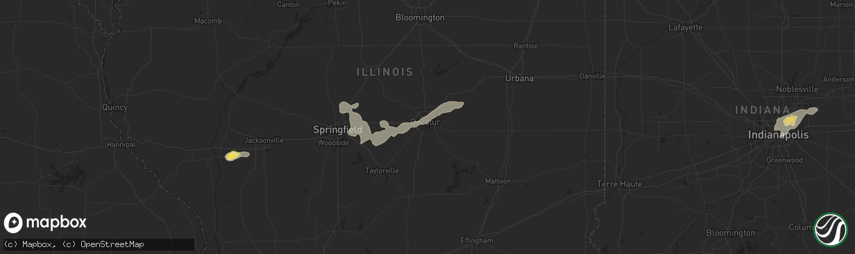 Hail map in Decatur, IL on August 30, 2024