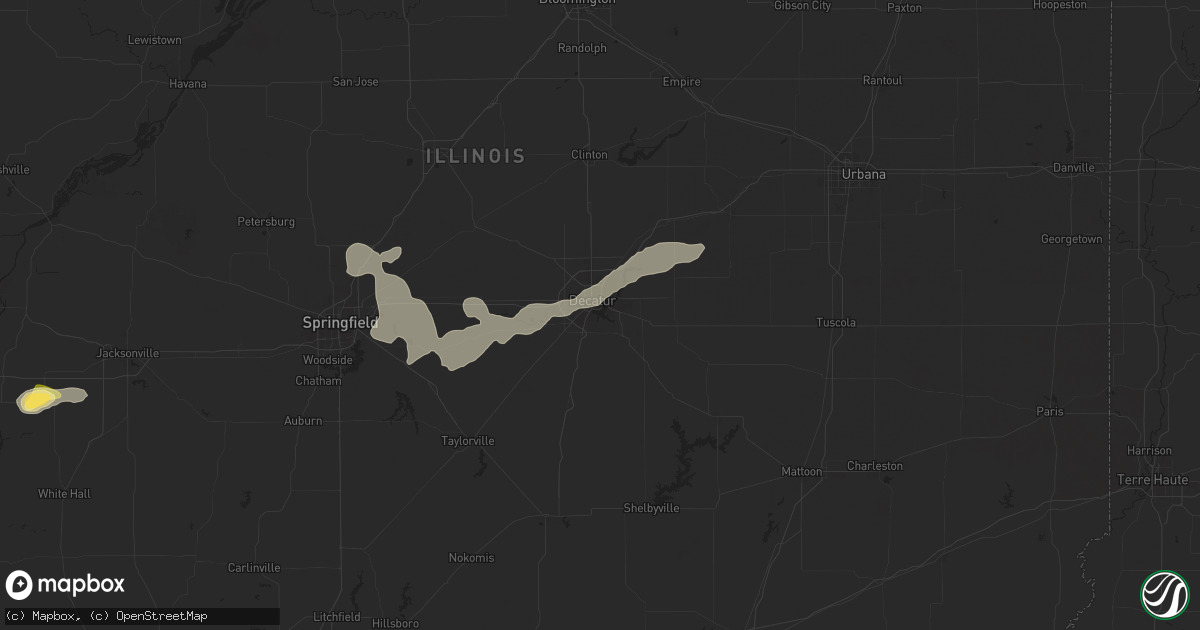 Hail map in Decatur, IL on August 30, 2024