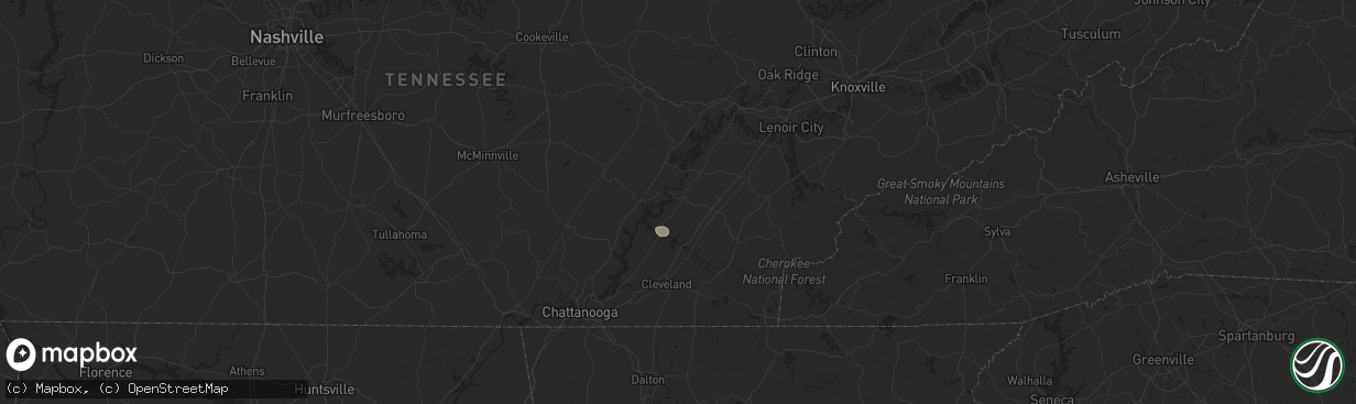 Hail map in Decatur, TN on August 30, 2024