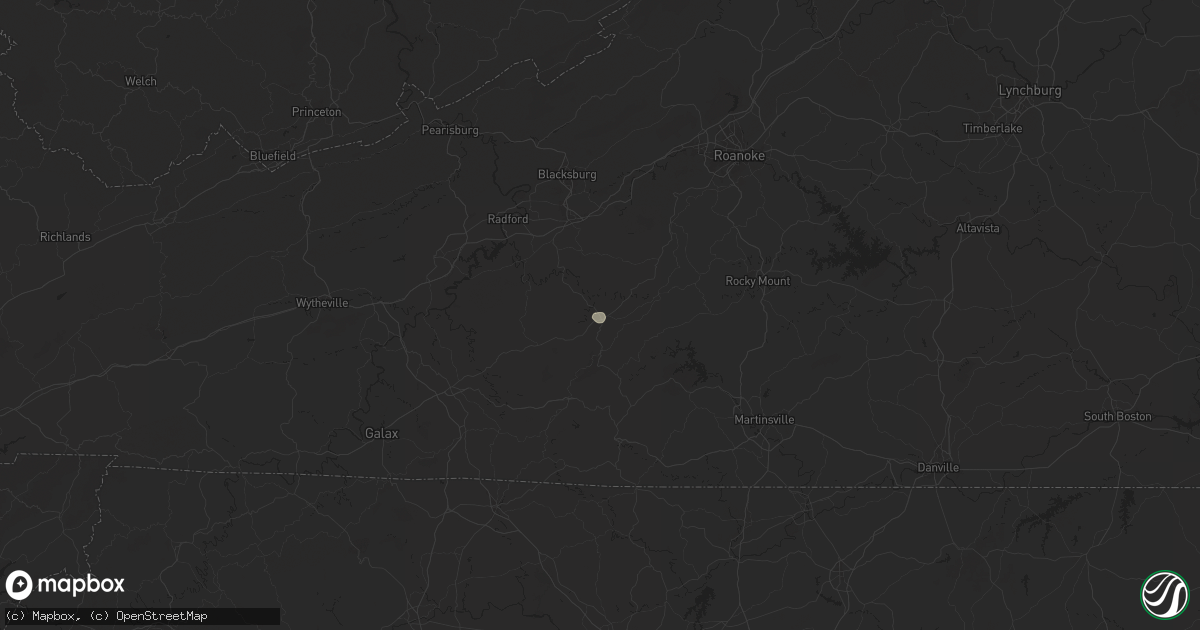 Hail map in Floyd, VA on August 30, 2024