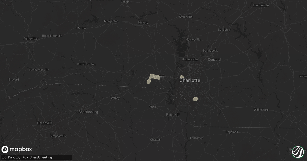 Hail map in Gastonia, NC on August 30, 2024
