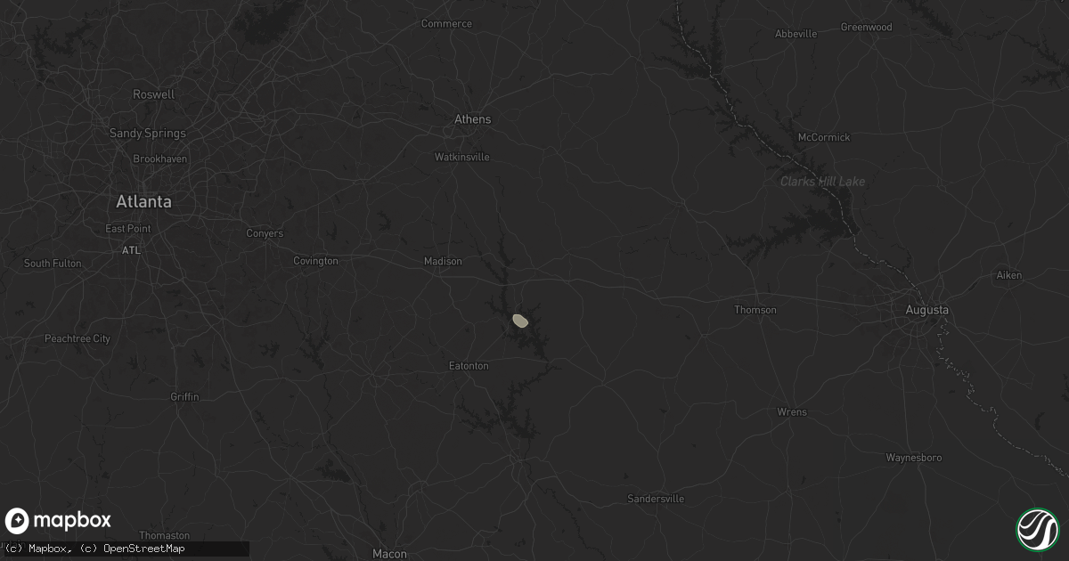 Hail map in Greensboro, GA on August 30, 2024