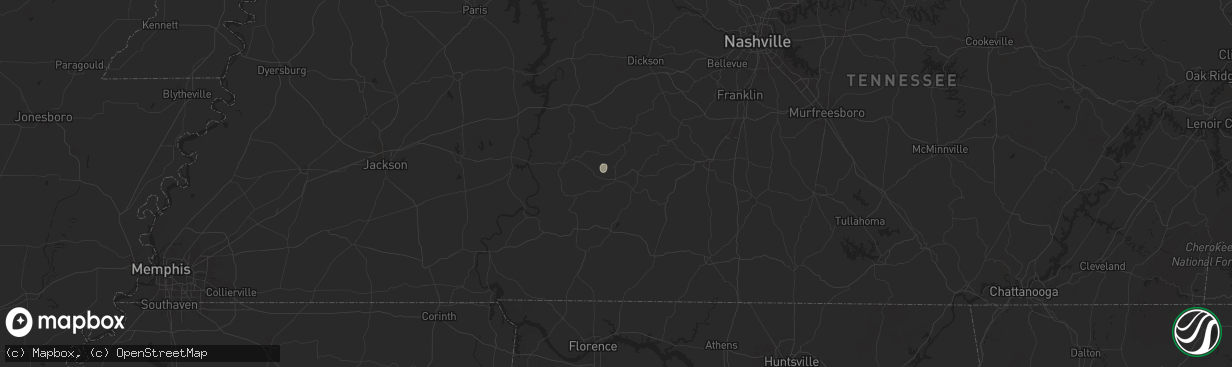 Hail map in Hohenwald, TN on August 30, 2024