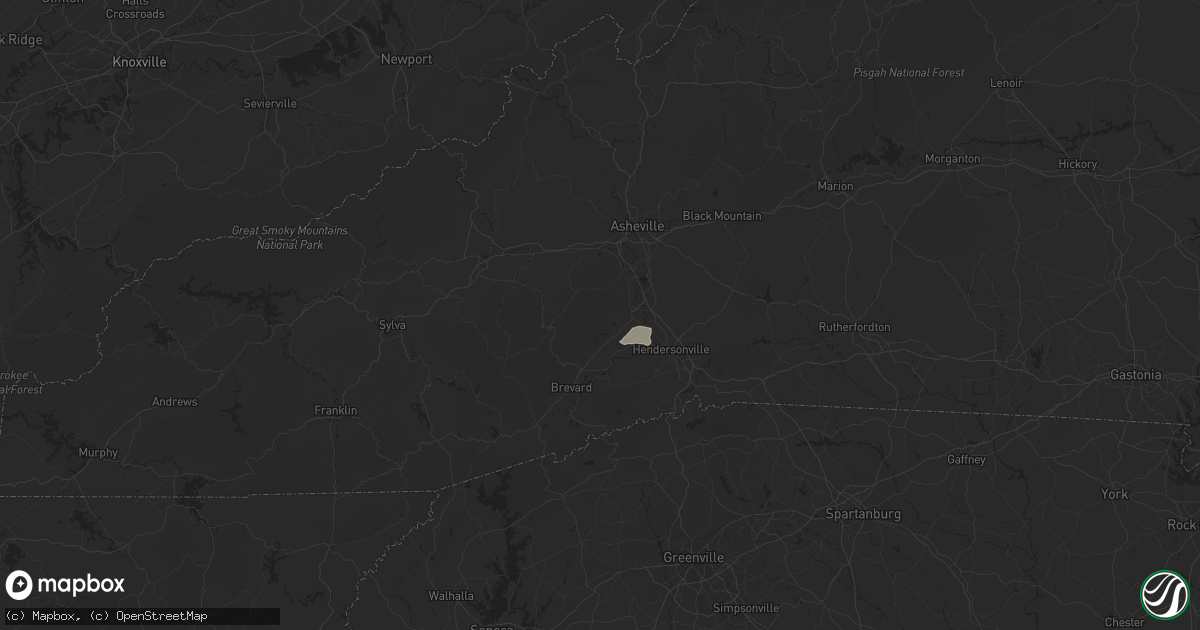 Hail map in Horse Shoe, NC on August 30, 2024