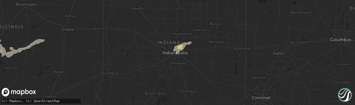 Hail map in Indianapolis, IN on August 30, 2024