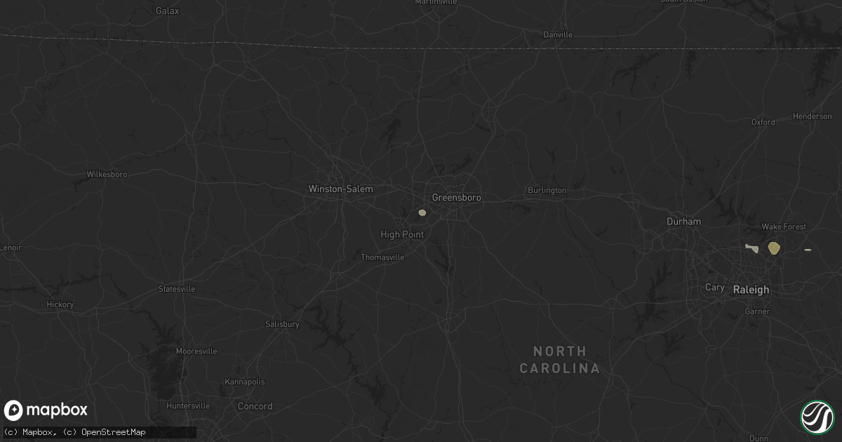 Hail map in Jamestown, NC on August 30, 2024