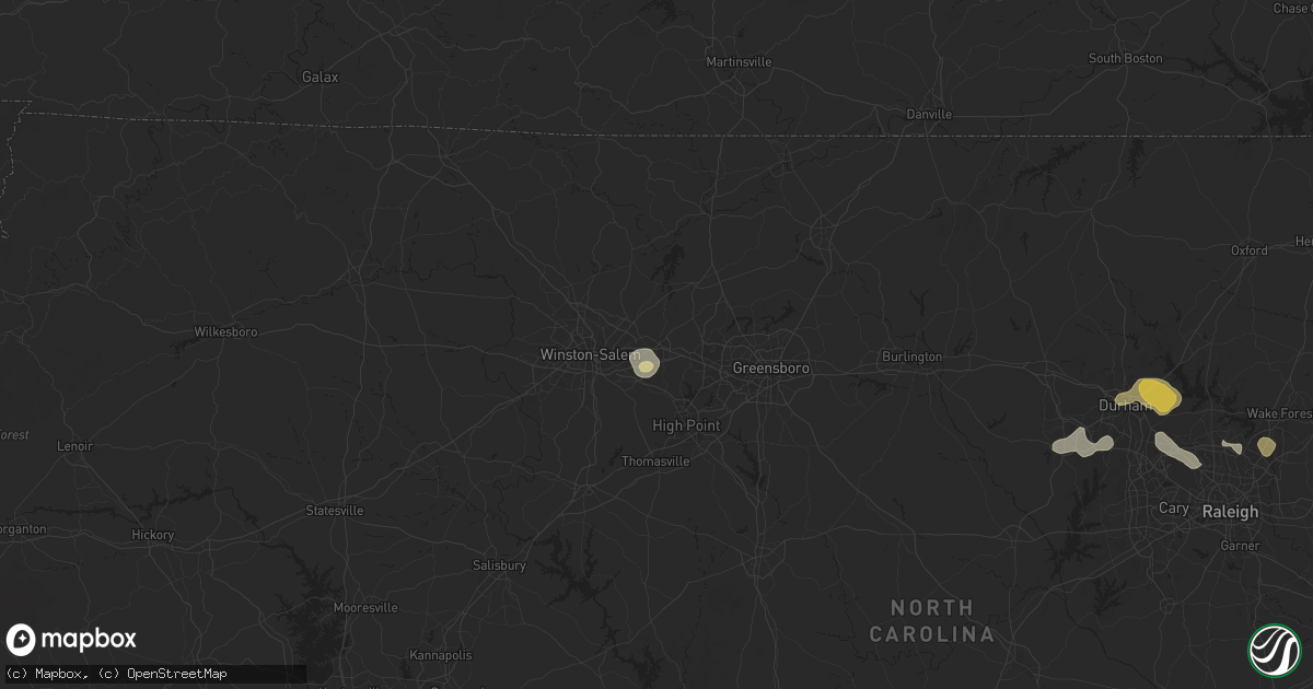 Hail map in Kernersville, NC on August 30, 2024