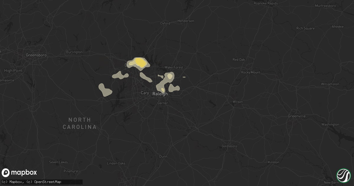 Hail map in Knightdale, NC on August 30, 2024