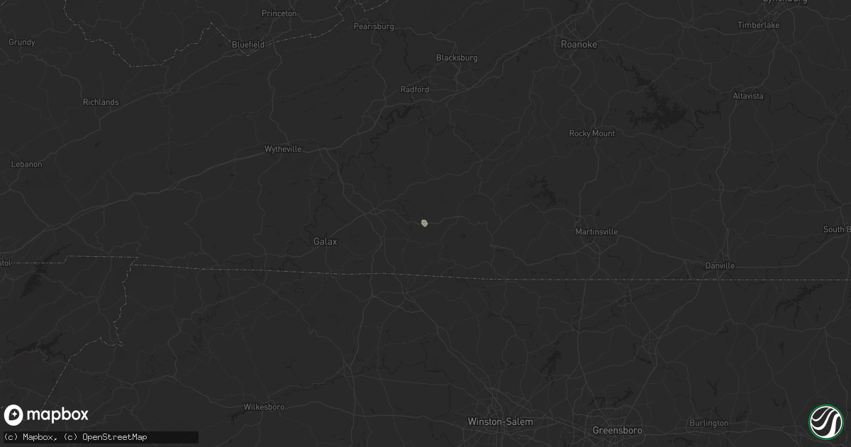 Hail map in Laurel Fork, VA on August 30, 2024