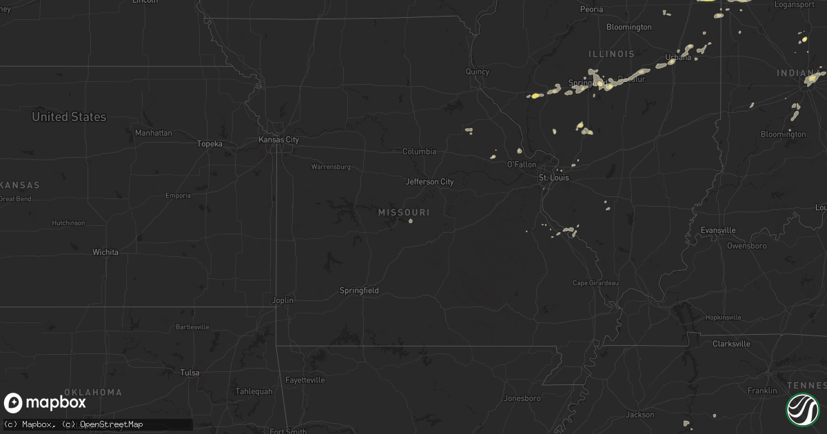 Hail map in Missouri on August 30, 2024