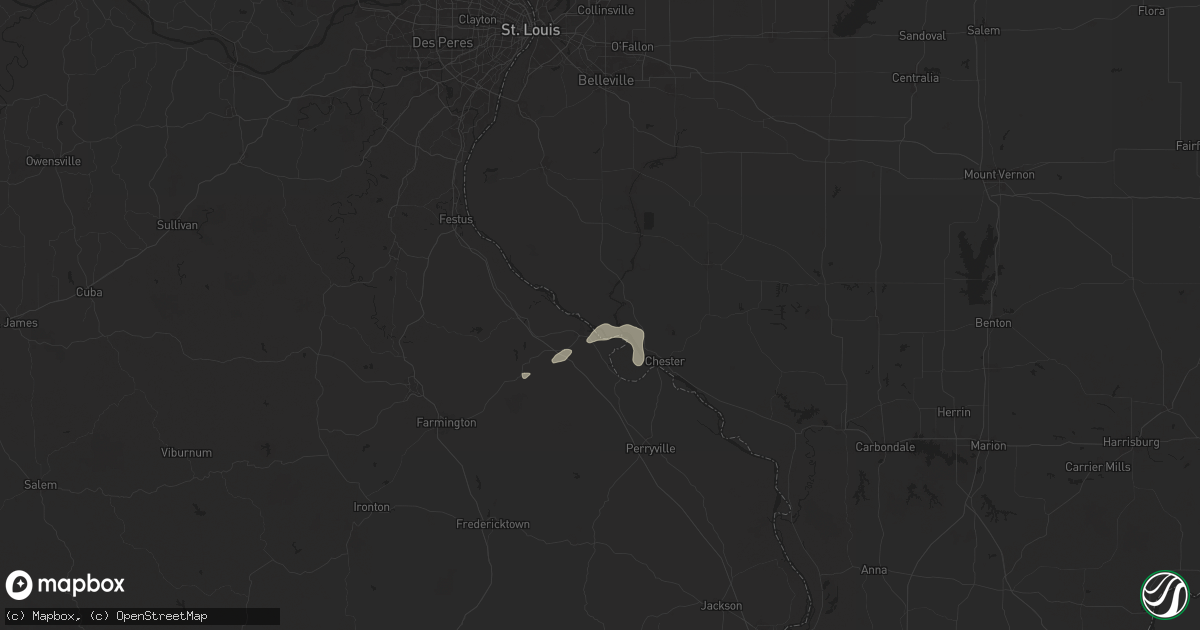 Hail map in Modoc, IL on August 30, 2024