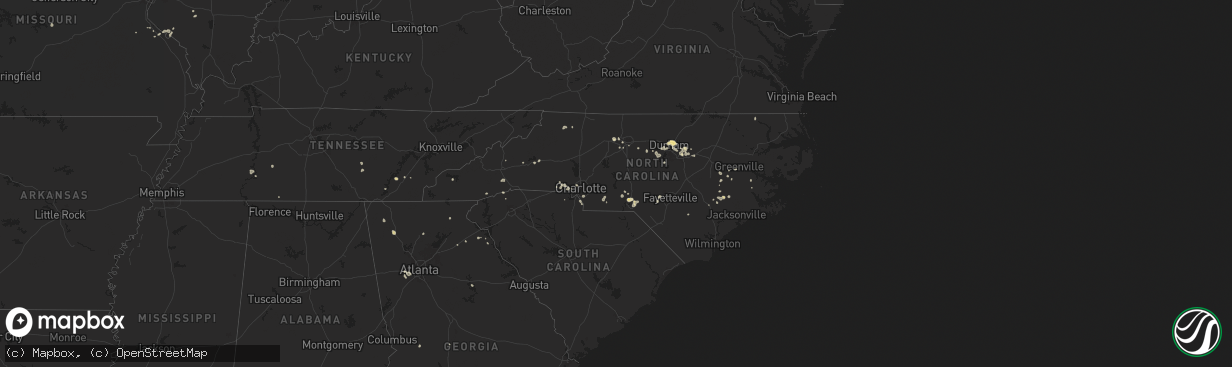 Hail map in North Carolina on August 30, 2024