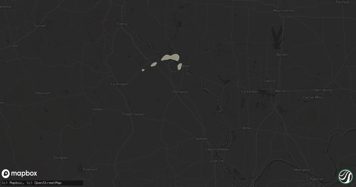 Hail map in Perryville, MO on August 30, 2024