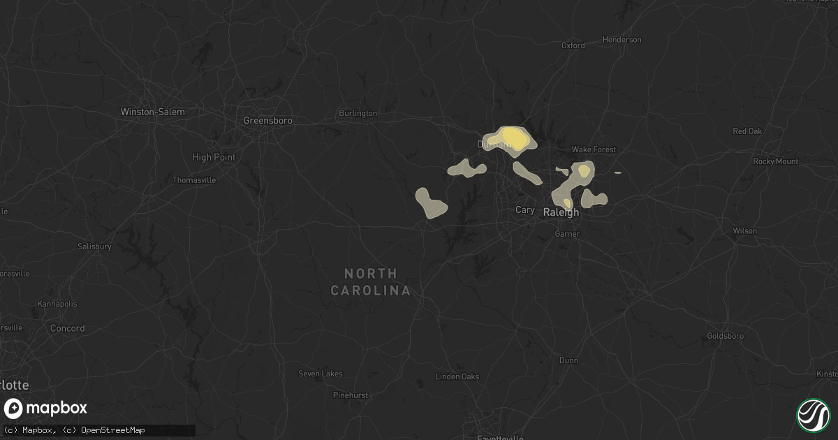 Hail map in Pittsboro, NC on August 30, 2024