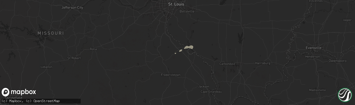 Hail map in Sainte Genevieve, MO on August 30, 2024