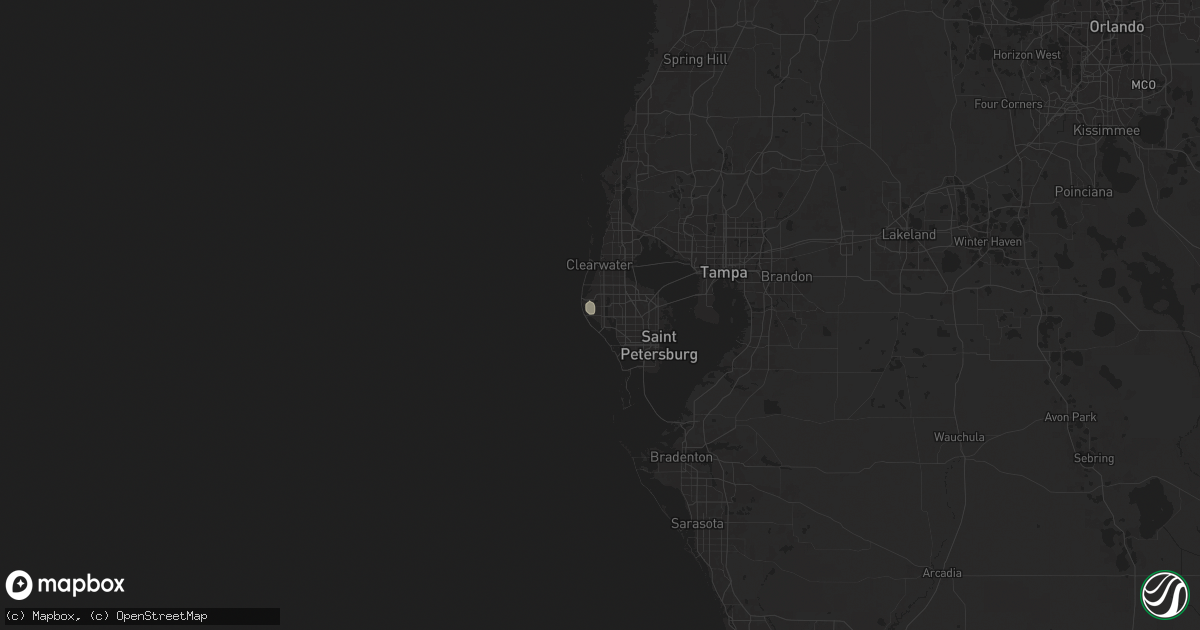 Hail map in Seminole, FL on August 30, 2024