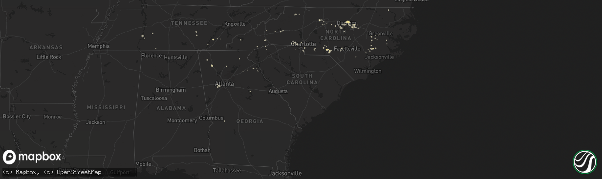 Hail map in South Carolina on August 30, 2024