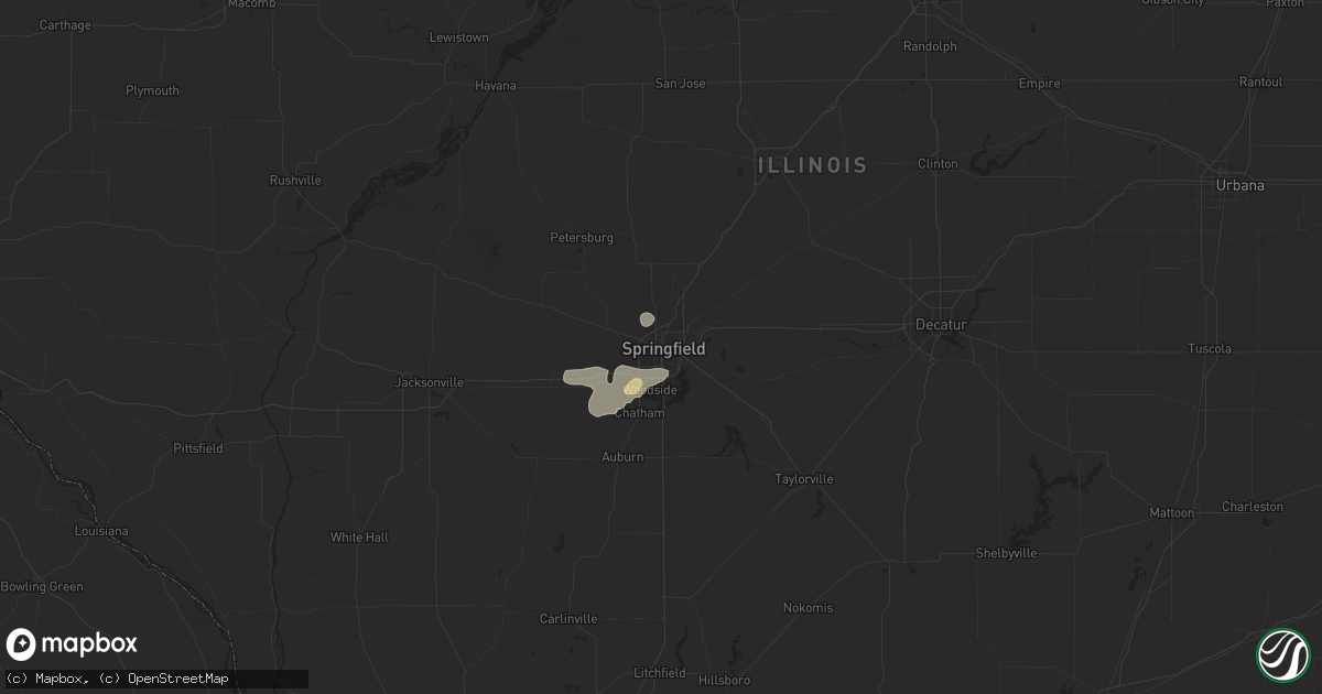 Hail map in Springfield, IL on August 30, 2024