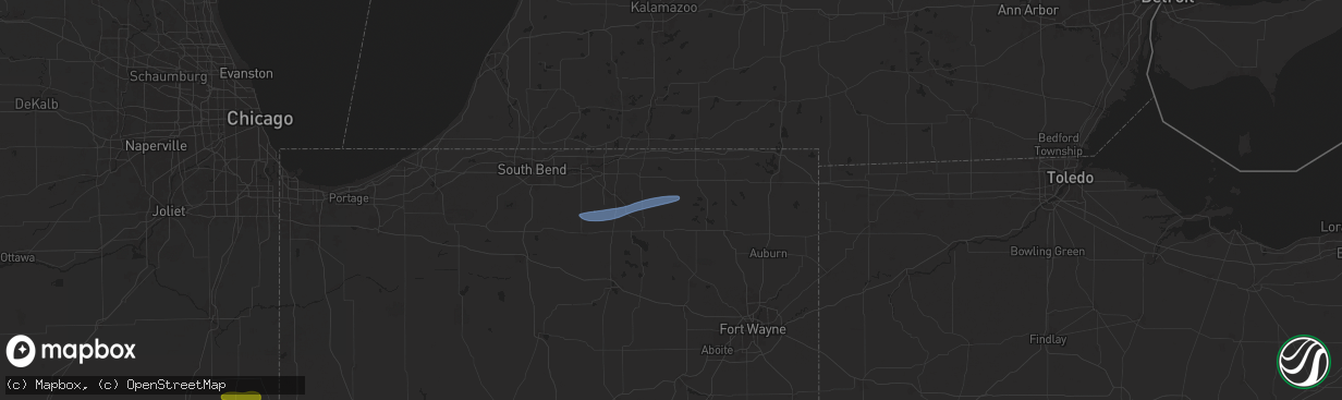 Hail map in Topeka, IN on August 30, 2024