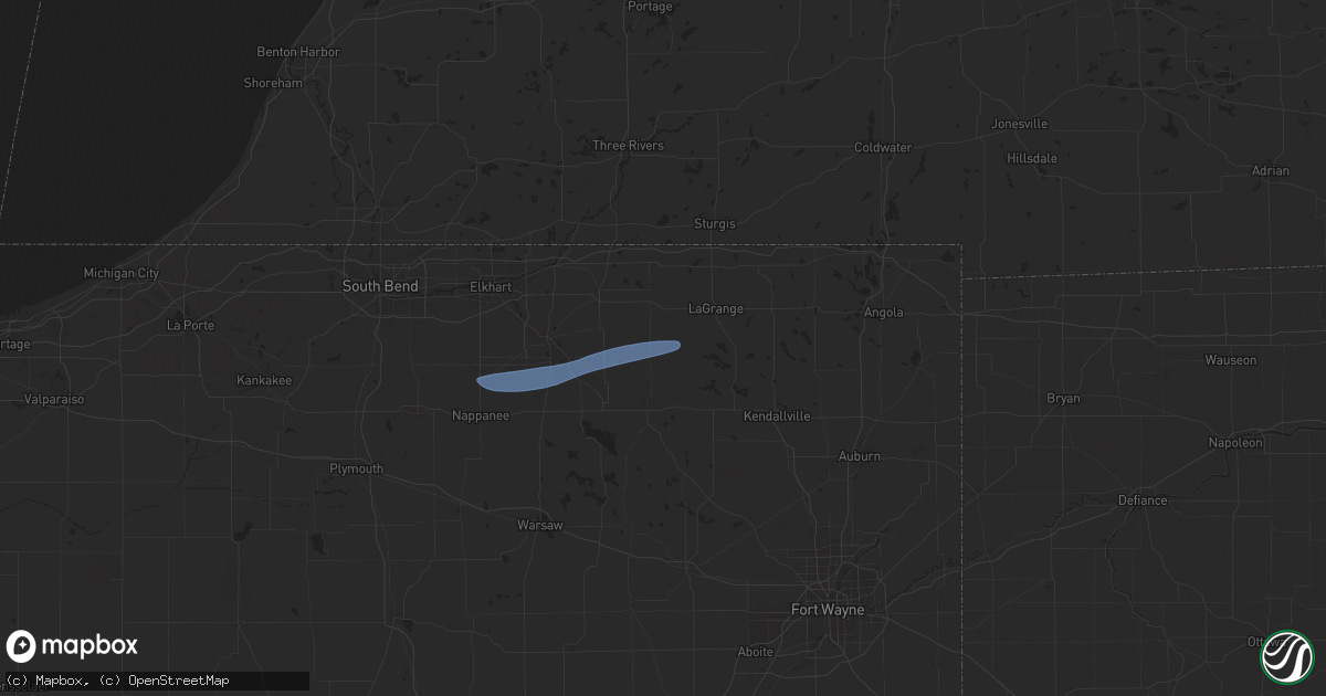 Hail map in Topeka, IN on August 30, 2024