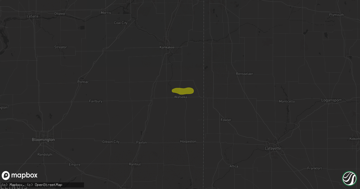 Hail map in Watseka, IL on August 30, 2024