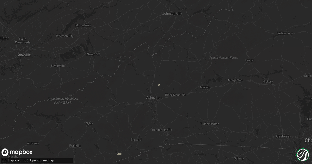 Hail map in Weaverville, NC on August 30, 2024